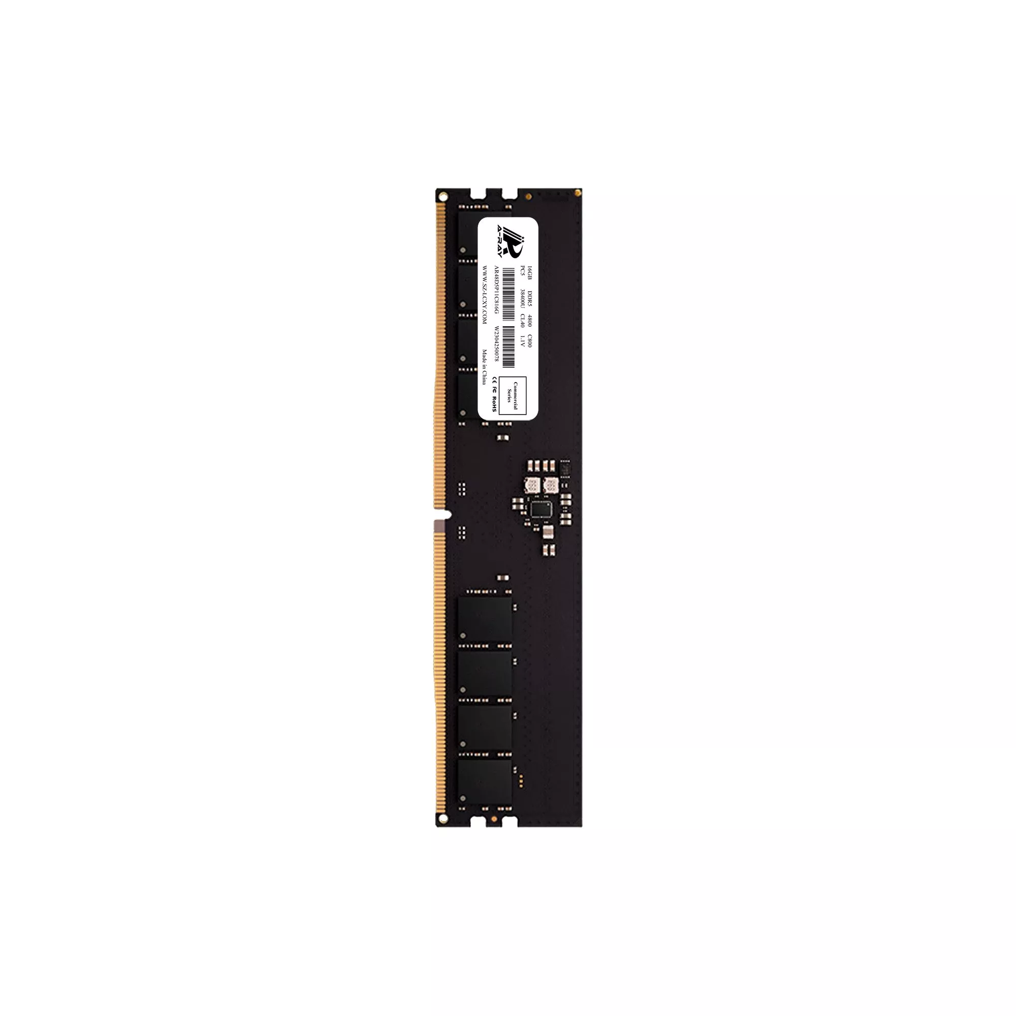 Bộ nhớ trong Ram A-Ray 16GB DDR5 Bus 4800 Mhz Desktop C800 38400 MB/s P/N: AR48D5P11C816G