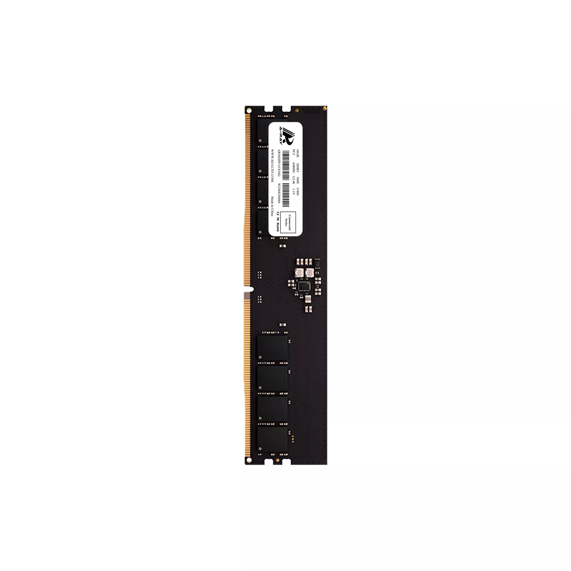 Bộ nhớ trong Ram A-Ray 16GB DDR5 Bus 5600 Mhz Desktop C800 44800 MB/s P/N: AR56D5P11C816G