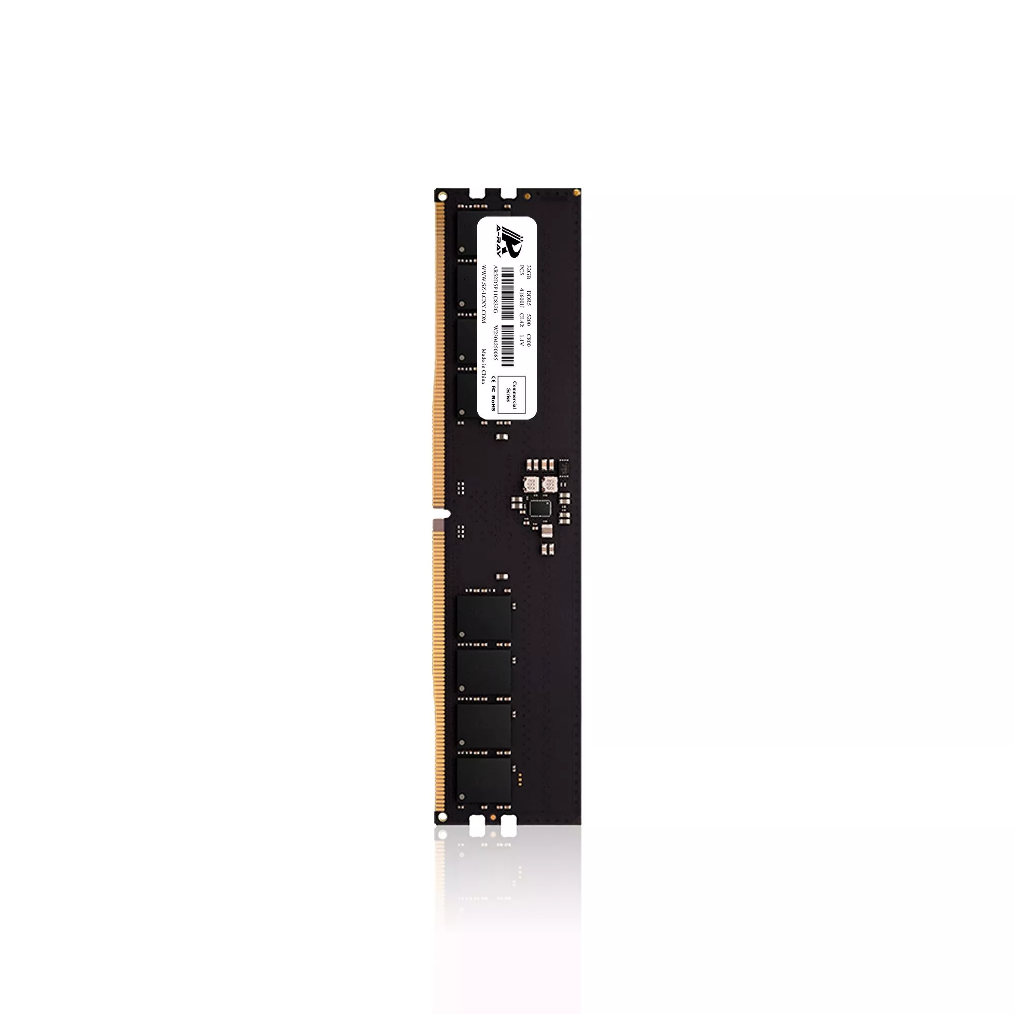 Bộ nhớ trong Ram A-Ray 32GB DDR5 Bus 5200 Mhz Desktop C800 41600 MB/s P/N: AR52D5P11C832G