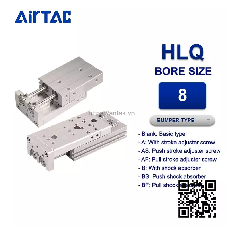 HLQ8x10S Xi lanh trượt Airtac Compact slide cylinder