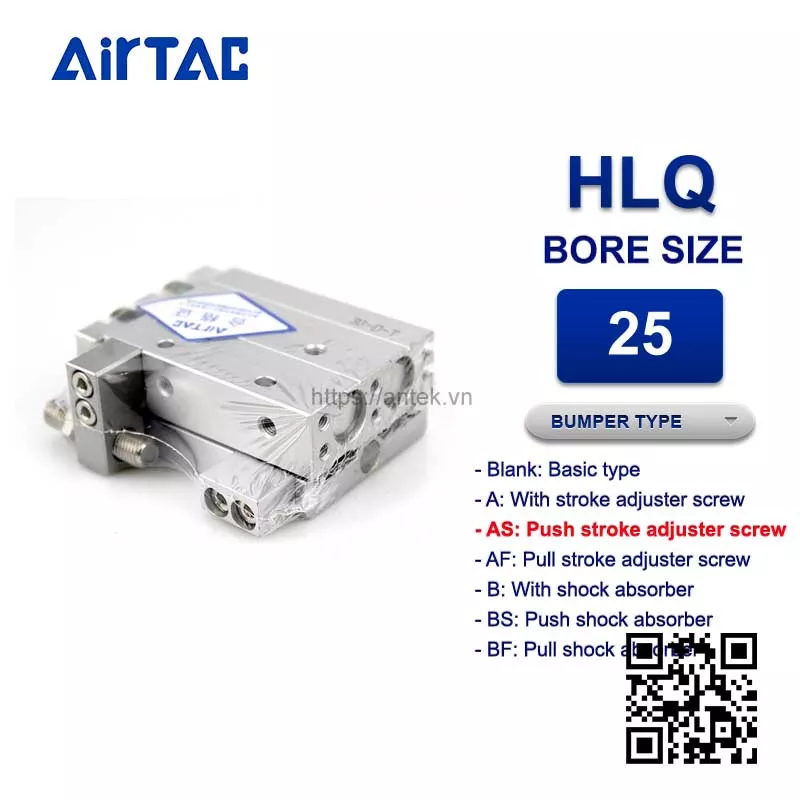 HLQ25x10SAS Xi lanh trượt Airtac Compact slide cylinder