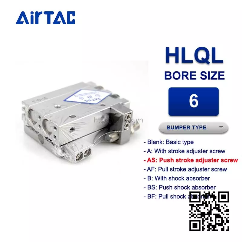 HLQL6x50SAS Xi lanh trượt Airtac Compact slide cylinder