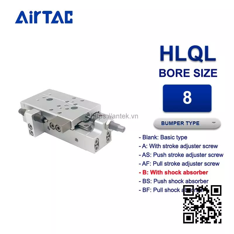 HLQL8x40SB Xi lanh trượt Airtac Compact slide cylinder