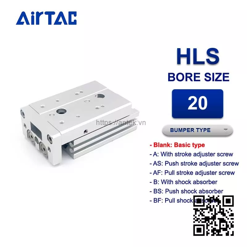 HLS20x125S Xi lanh trượt Airtac Compact slide cylinder