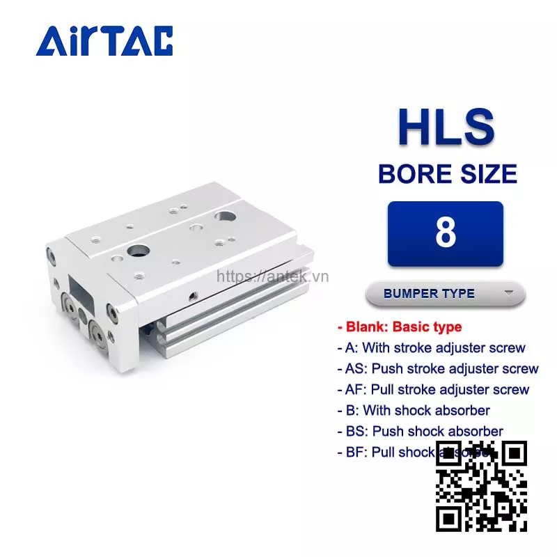 HLS8x50S Xi lanh trượt Airtac Compact slide cylinder