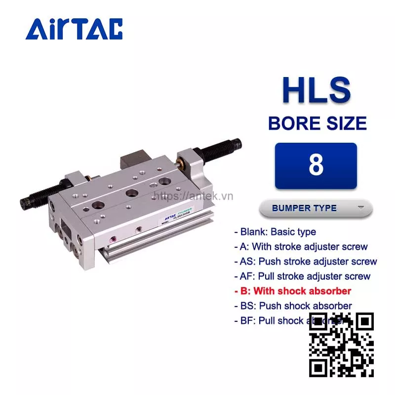 HLS8x40SB Xi lanh trượt Airtac Compact slide cylinder