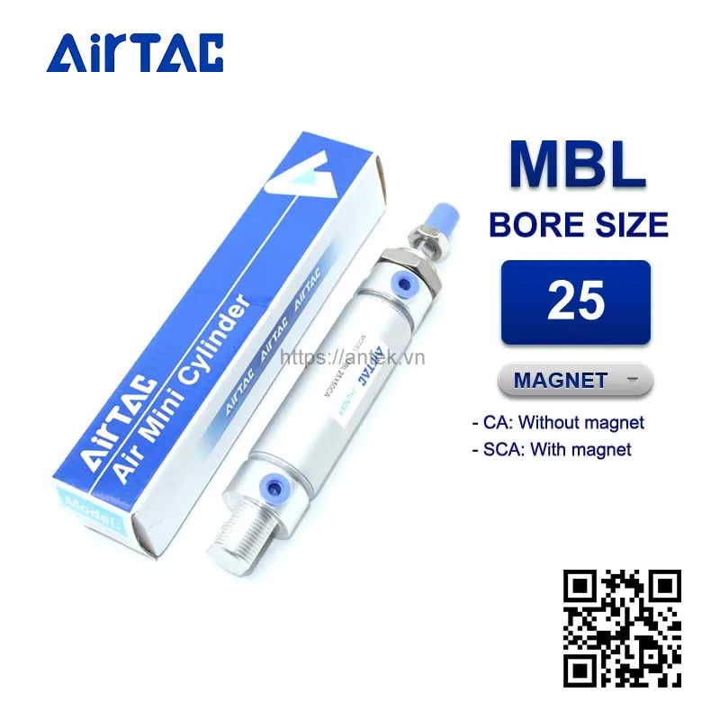 MBL25x300CA Airtac Xi lanh mini