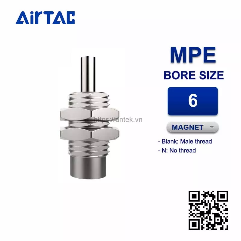 MPE6x5N Xi lanh nhỏ Airtac Multi free mount threaded Cylinders