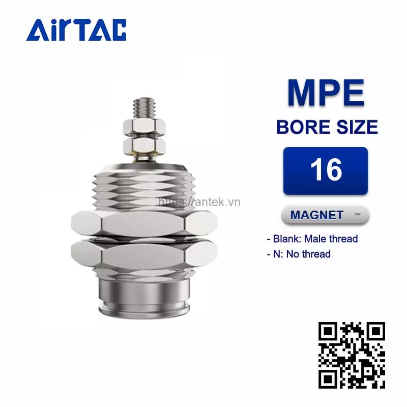 MPE16x5 Xi lanh nhỏ Airtac Multi free mount threaded Cylinders