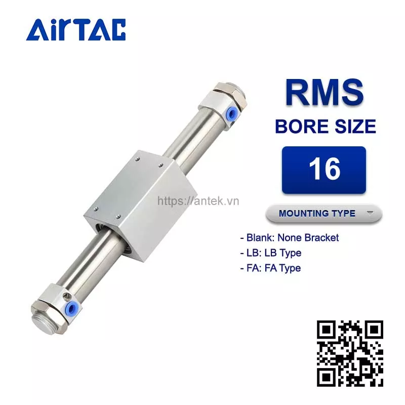 RMS16x50S Xi lanh Airtac Rodless magnetic cylinders