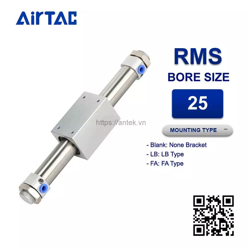 RMS25x500S Xi lanh Airtac Rodless magnetic cylinders