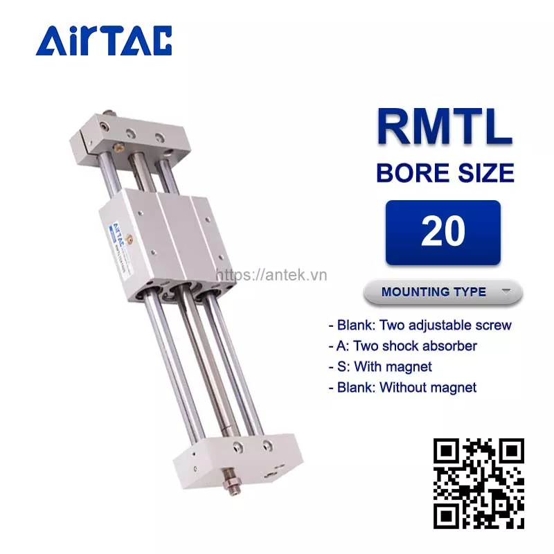 RMTL20x300 Xi lanh Airtac Rodless magnetic cylinders