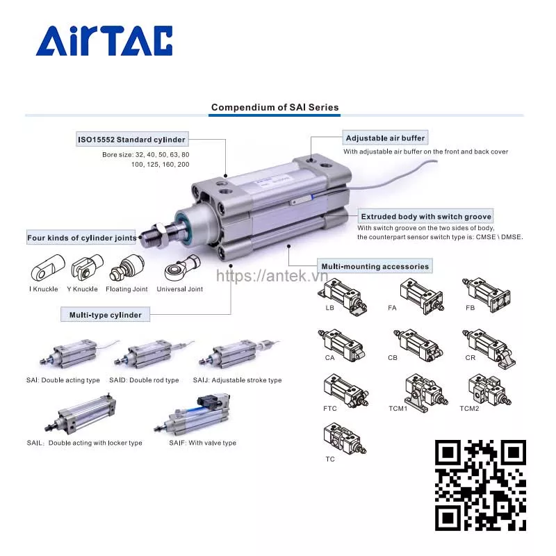 Thông tin chung Xi lanh SAID50x200 series