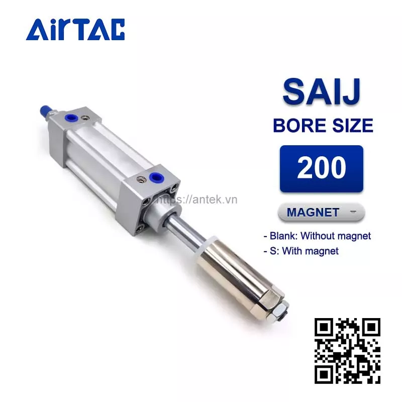 SAIJ200x80-10 Xi lanh tiêu chuẩn Airtac