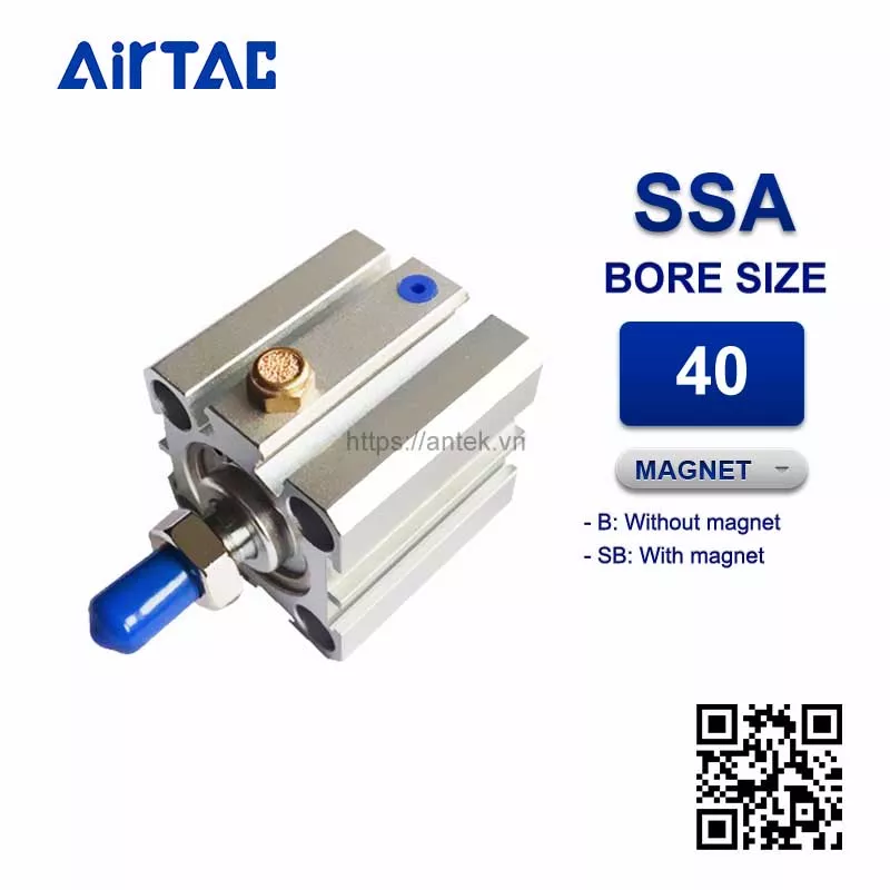 SSA40x25B Xi lanh Airtac Compact cylinder