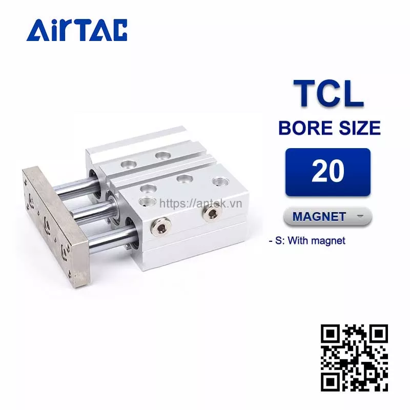 TCL20x150S Xi lanh dẫn hướng Airtac Guided Tri-rod Cylinder