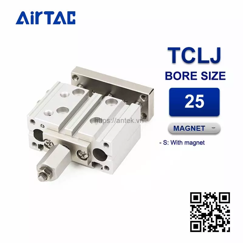 TCLJ25x50-30S Xi lanh dẫn hướng Airtac Guided Tri-rod Cylinder