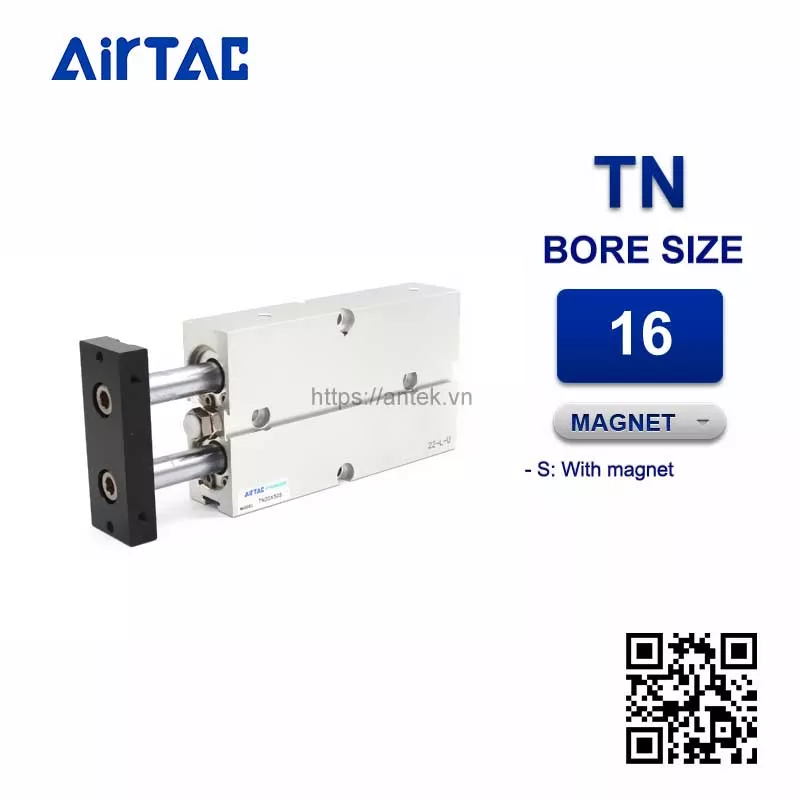 TN16x80S Xi lanh dẫn hướng Airtac Guided Dual rod Cylinder