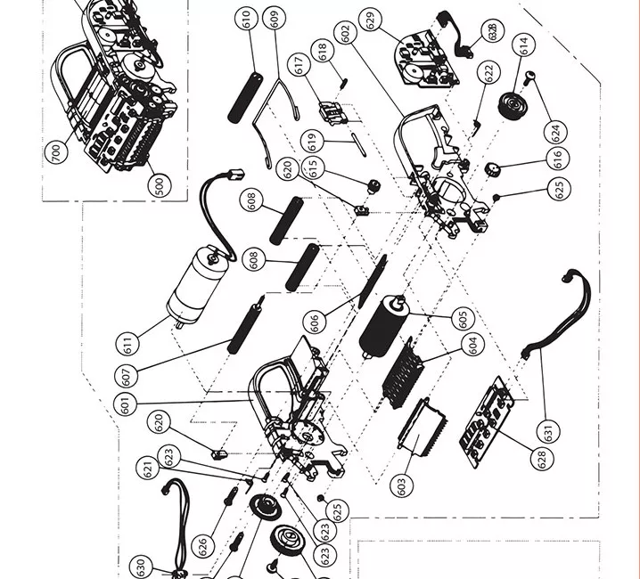 Bo mạch điều khiển động cơ chi tiết số 419 của máy cắt băng keo ZCUT-9