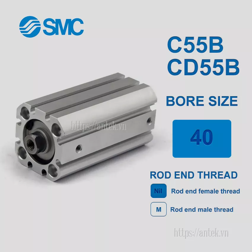 CD55B40-20 Xi lanh SMC