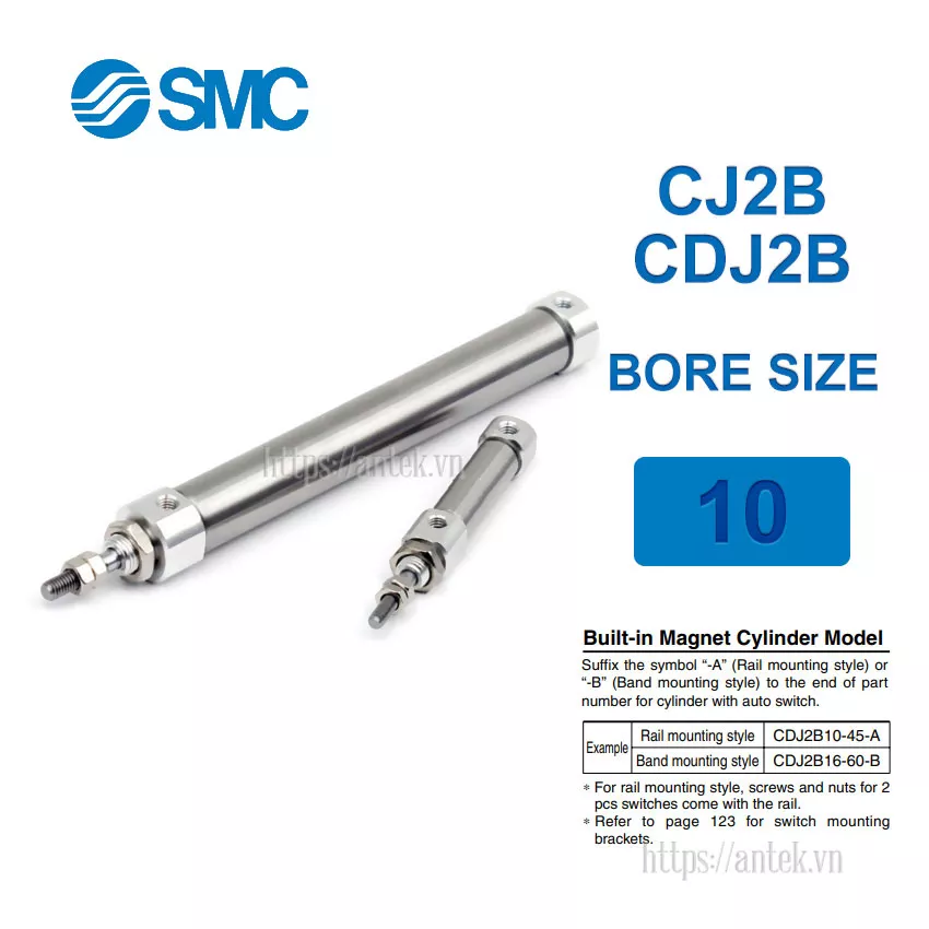 CDJ2B10-60Z-B Xi lanh SMC