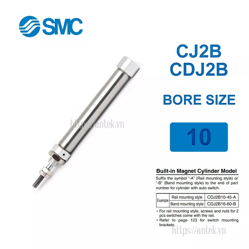 CJ2B10-50-S Xi lanh SMC