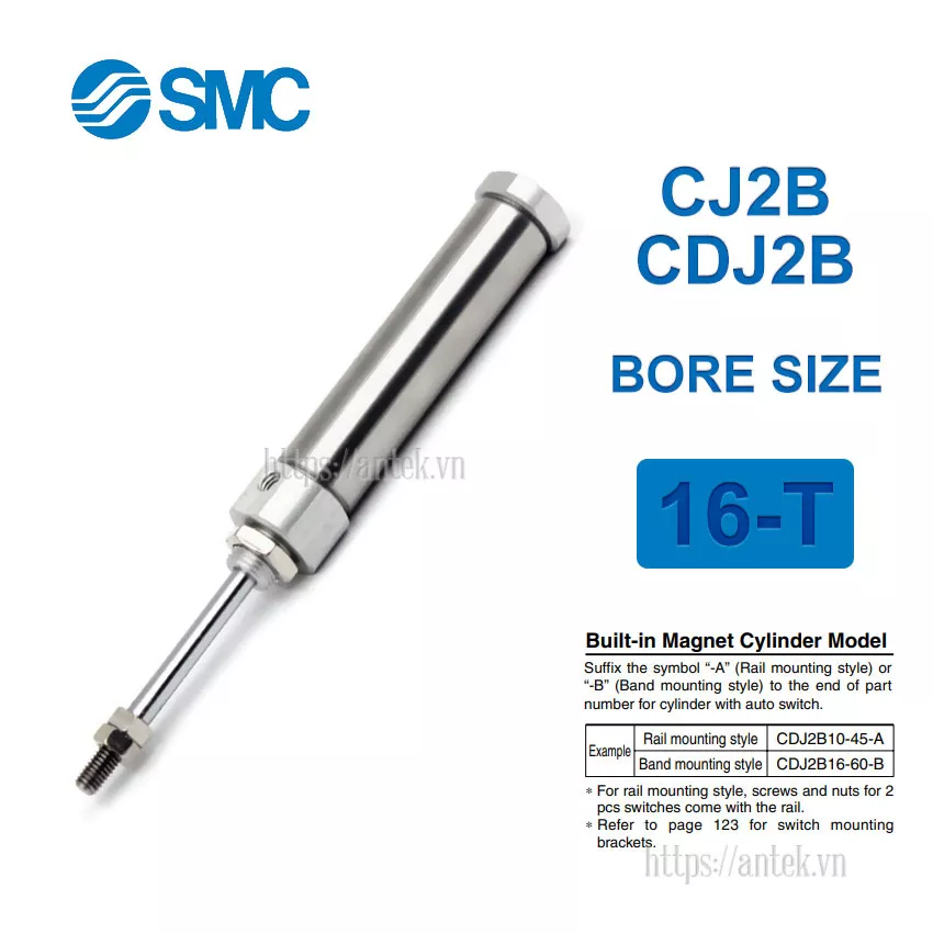 CDJ2B16-50-T Xi lanh SMC