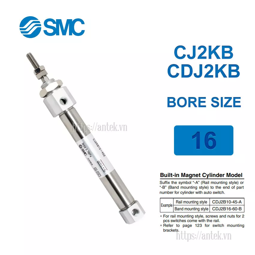 CJ2KB16-25Z-B Xi lanh SMC