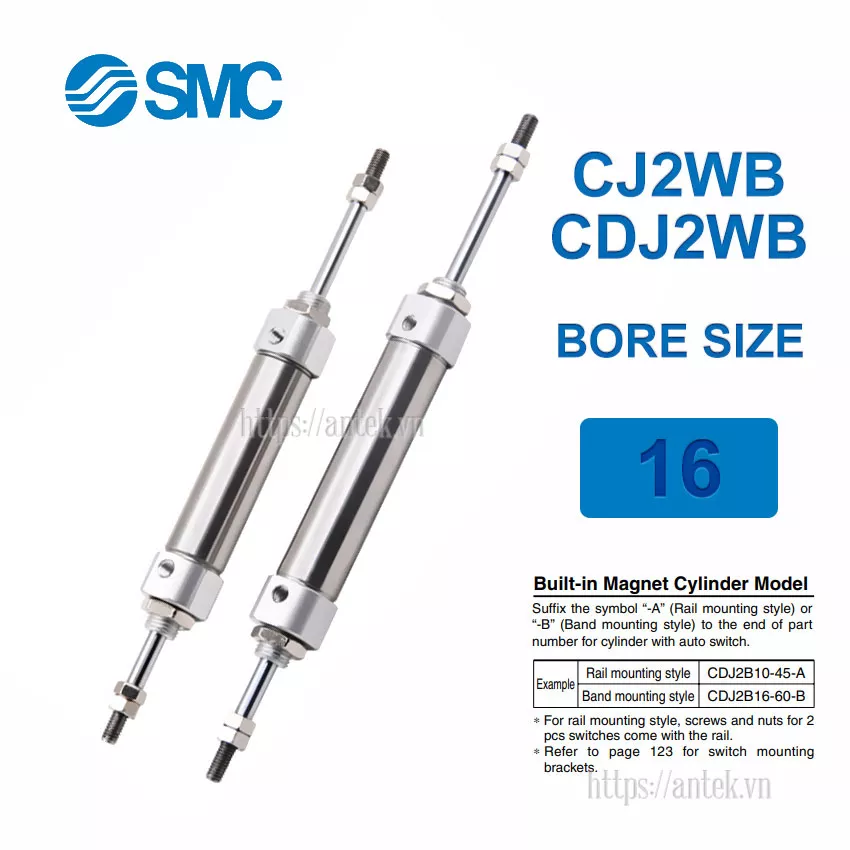 CJ2WB16-25 Xi lanh SMC