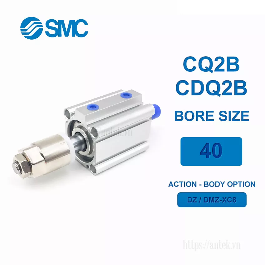 CDQ2B40-20DMZ-XC8 Xi lanh SMC