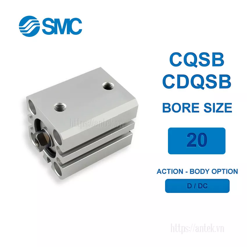 CQSB20-100DC Xi lanh SMC