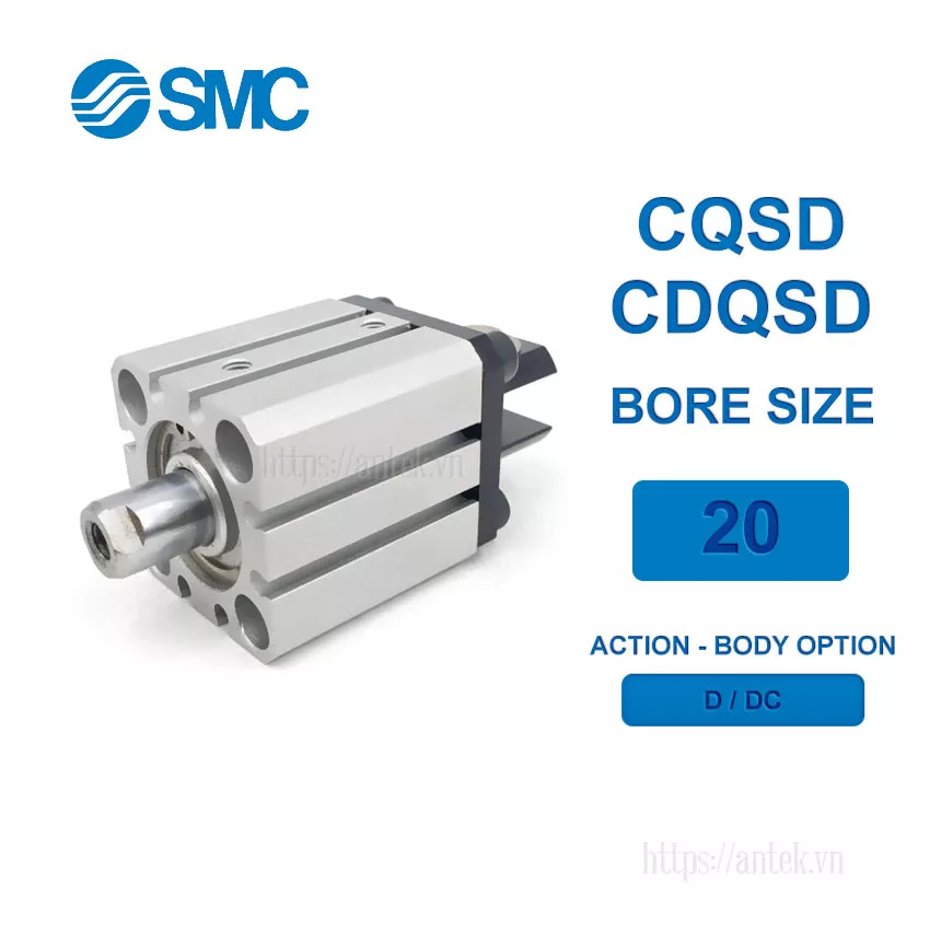 CDQSD20-50D Xi lanh SMC