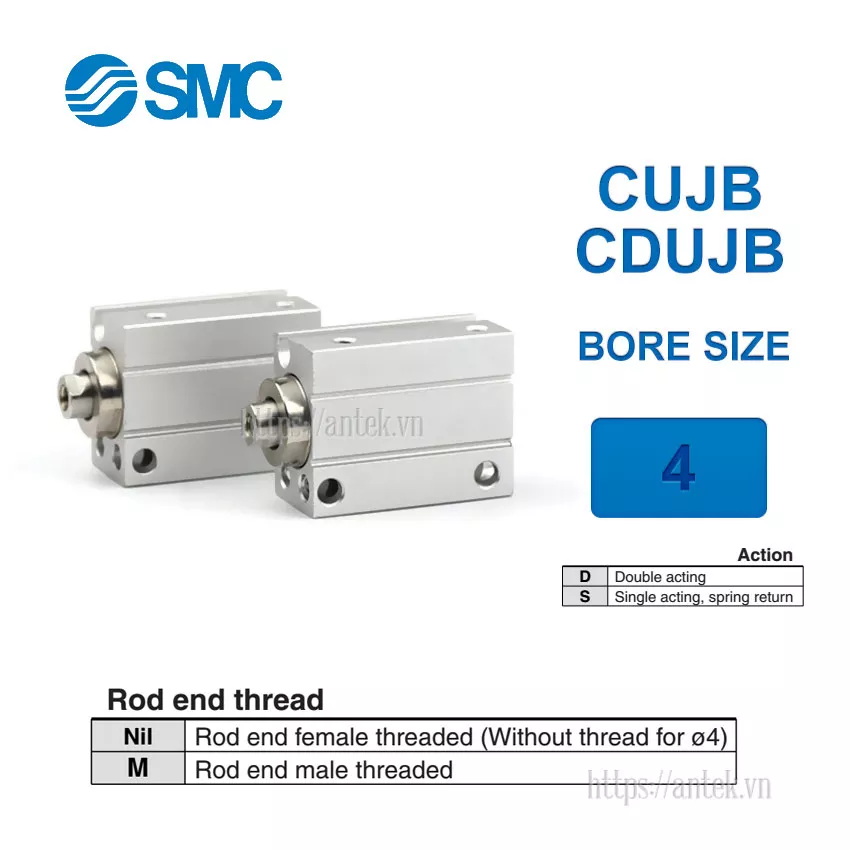 CUJB4-10D Xi lanh SMC