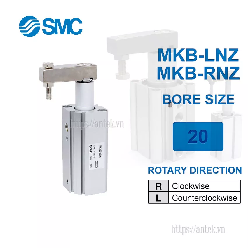 MKB20-30LNZ Xi lanh SMC