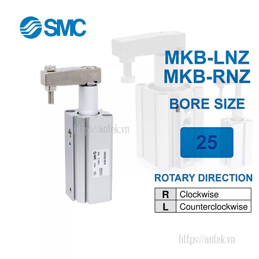 MKB25-30LNZ Xi lanh SMC