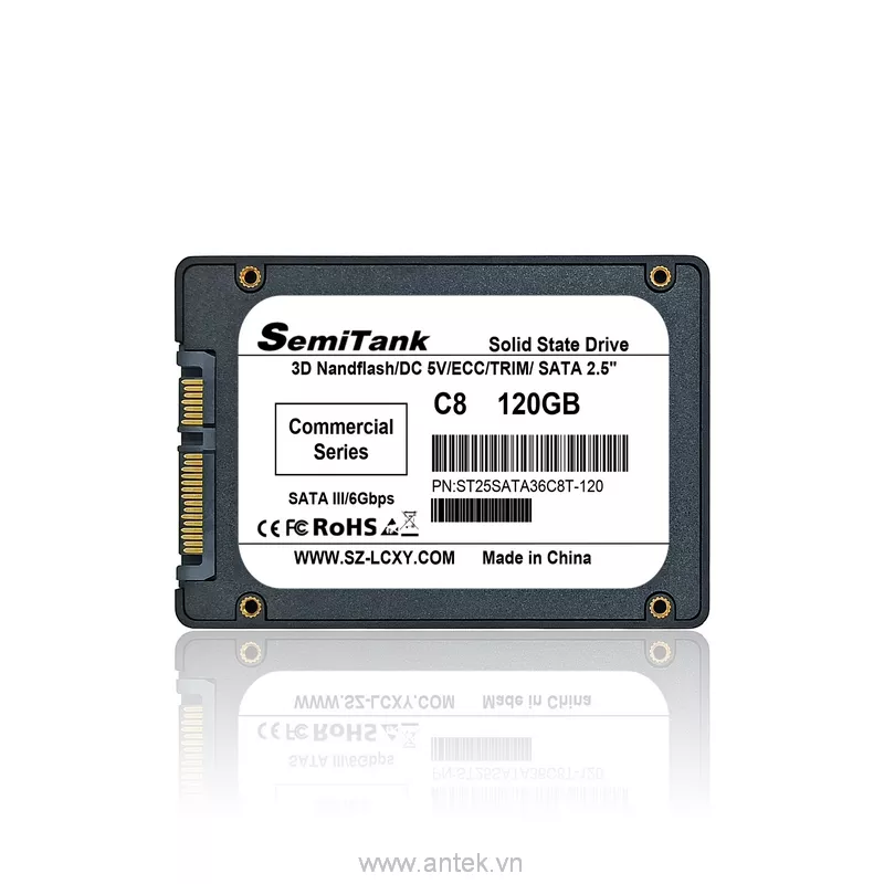 Ổ cứng SSD 2.5 inch 120GB SATA III 6Gbps 550/500 MBps PN ST25SATA36C8T-120