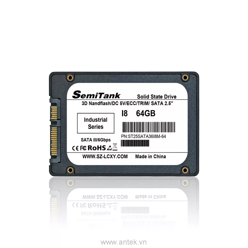 Ổ cứng SSD 2.5 inch 64GB SATA III 6Gbps 180/100 MBps PN ST25SATA36I8M-64