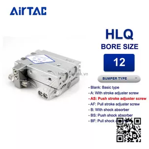 HLQ12x100SAS Xi lanh trượt Airtac Compact slide cylinder