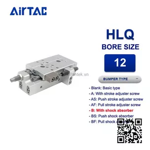 HLQ12x20SB Xi lanh trượt Airtac Compact slide cylinder