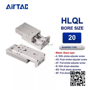 HLQL20x75S Xi lanh trượt Airtac Compact slide cylinder
