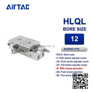 HLQL12x20SB Xi lanh trượt Airtac Compact slide cylinder