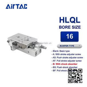 HLQL16x20SB Xi lanh trượt Airtac Compact slide cylinder