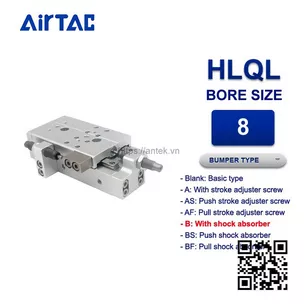 HLQL8x30SB Xi lanh trượt Airtac Compact slide cylinder
