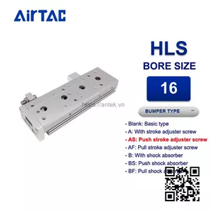 HLS16x40SAS Xi lanh trượt Airtac Compact slide cylinder