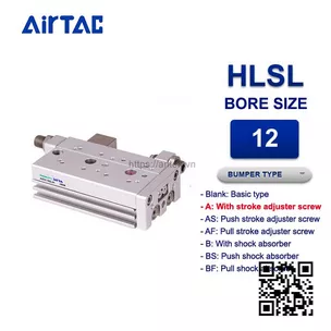 HLSL12x20SA Xi lanh trượt Airtac Compact slide cylinder