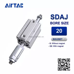 SDAJ20x100-50B Xi lanh Airtac Compact cylinder