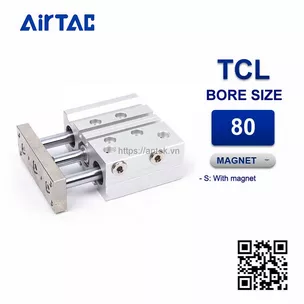 TCL80x60S Xi lanh dẫn hướng Airtac Guided Tri-rod Cylinder