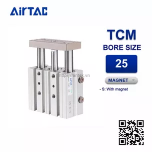 TCM25x20S Xi lanh dẫn hướng Airtac Guided Tri-rod Cylinder