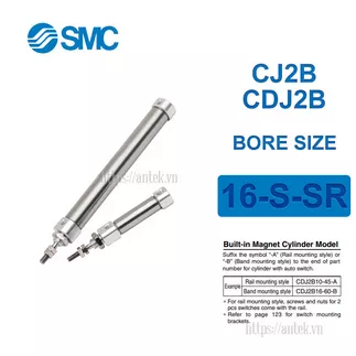 CJ2B16-15-SR Xi lanh SMC
