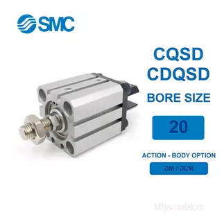 CDQSD20-50DCM Xi lanh SMC
